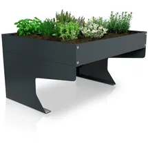 Juskys Mährobotergarage mit Pflanzkasten