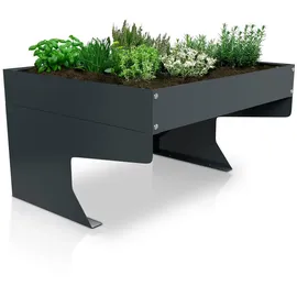 Juskys Mährobotergarage mit Pflanzkasten