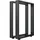 GGM Möbel 2er-Set U Stehtisch Kufen | Schwarz | 1er-Set | Füße: 8x8cm | B68xH105cm | U Bartisch Kufen, Bartisch Kufen