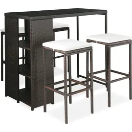 vidaXL Gartenbar-Set 5-tlg. Braun
