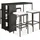 vidaXL Gartenbar-Set 5-tlg. Braun