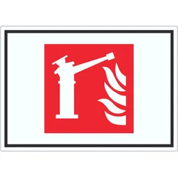 HB-Druck Feuerlöschmonitor Symbol Aufkleber A6 (105x148mm)