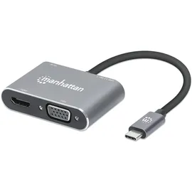 Manhattan USB-C auf HDMI & VGA 4in1 Konverter Power Delivery