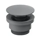 Herzbach DEEP GREY Design-Ablaufventil mit/ohne Staufunktion, 23.452500.1.06
