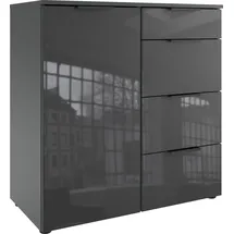 WIMEX Kombikommode 81 x 84 x 41 cm Grau / Glas Grau