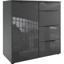 WIMEX Kombikommode 81 x 84 x 41 cm Grau / Glas Grau
