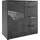 WIMEX Kombikommode 81 x 84 x 41 cm Grau / Glas Grau