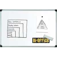 Bi-Office Whiteboard Maya Serie W magnetisch Aluminiumrahmen 120x90cm