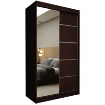 masseno Schwebetürenschrank MIRELLA 120 x 216 x 61 cm Wenge/Rot