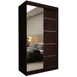 masseno Schwebetürenschrank MIRELLA 120 x 216 x 61 cm Wenge/Rot