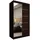 masseno Schwebetürenschrank MIRELLA 120 x 216 x 61 cm Wenge/Rot