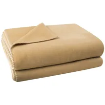 Zoeppritz Soft-Fleece Decke 160 x 200 cm camel