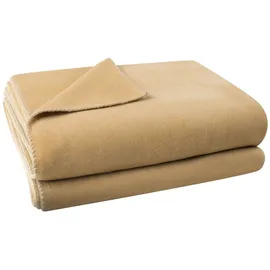 Zoeppritz Soft-Fleece Decke 160 x 200 cm camel