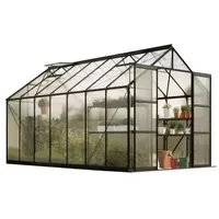 Vitavia Gewächshaus Phönix 11500 HKP, inkl. Fundament, ca. B257/H254/T448 cm, Schwarz