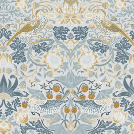 William Morris At Home Vliestapete Strawberry Thief 59 cm x 10 m Blau