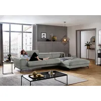 W.Schillig Eckcouch Mikrofaser 3-Sitzer Grau