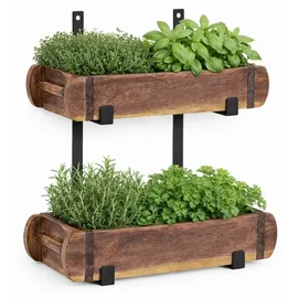 Marrakesch Orient & Mediterran Interior Ziegelform Wandhalter Merita 2 Regal Set 30 x 15 x 40 cm