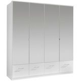 WIMEX Imago 180 x 199 x 58 cm weiß mit Spiegeltüren und Schubladen