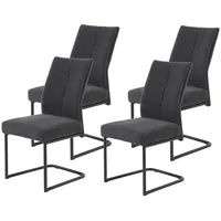 Hela Schwingstuhl anthrazit Textil, 50x99x65 cm, Esszimmer, Stühle, Esszimmerstühle,