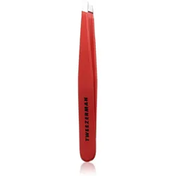 Tweezerman Studio Collection Stainless Steel Slant Pinzette mit abgeschrägten Enden Signature Red 1 St.