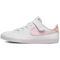 Nike Court Legacy Sneaker, White/PINK Foam-Sesame-Honeydew, 36 EU