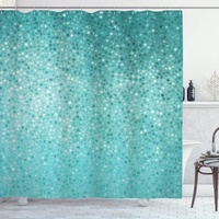 Duschvorhang 180x180 Grüne Dekoration Duschrollo Wasserabweisend Anti-Schimmel mit 12 Duschvorhangringen, 3D Bedrucktshower Shower Curtains, für Duschrollo für Badewanne Dusche