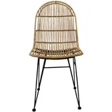 animal-design Rattanstuhl VIVI Korbstuhl Flechtstuhl modernes Design hellbraun