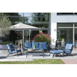 Loungemöbel Set Riverton 8tlg. Aluminium Blau