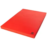 JEFlex - rot schwarze Weichbodenmatte & Turnmatte 200 x 100 x 8 cm MADE IN GERMANY/Gymnastikmatte/platzsparende Fitnessmatte & Yogamatte/dicke Sportmatte für Kinderzimmer