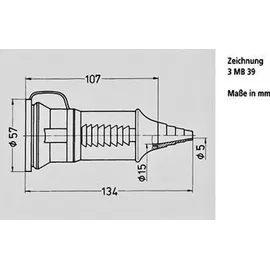 Mennekes Schuko-Kupplung 16A,2p+E,230V,IP44gr 10751