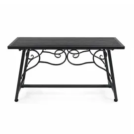 Lemodo Gartenbank 84 x 27 x 45 cm Schwarz