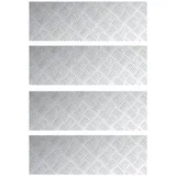 vidaXL Aluminium-Riffelbleche 4 Stk. Rutschfest 75x25 cm