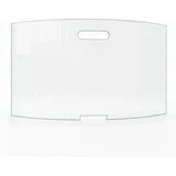 BIJON Kaminschutzgitter aus Spezial-Sicherheitsglas, Hitzeschutz Funkenschuztgitter, Ofenschutzgitter aus echtem ESG-Glas, Kamin Ofen Glas Funkenschutz 85 x 50 x 18 cm