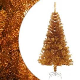 vidaXL Künstlicher Weihnachtsbaum mit Ständer Golden 150 cm PET
