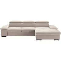 sit&more Ecksofa »Alcudia L-Form«, wahlweise mit Bettfunktion, grau