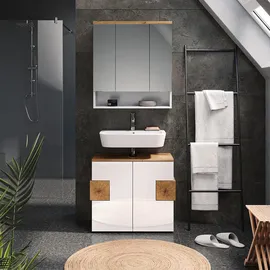 Vicco Waschbeckenunterschrank Eden Weiß Artisan modern 73x64 cm