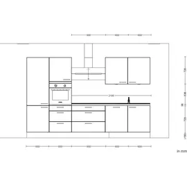 Nobilia Küchenzeile Structura II 330 cm braun