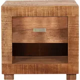 Möbilia Nachtschrank Titlis 40 x 30 x 40 cm Beige/Braun