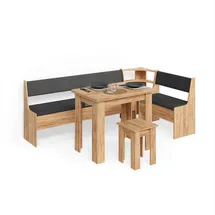 livinity® Eckbankgruppe, Tiberio Goldkraft Eiche 210 x 120 cm mit Tisch