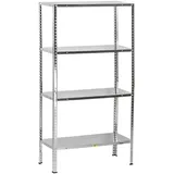 DEMA Lagerregal Metall 145x75x30 cm Silber
