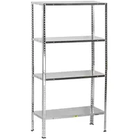 DEMA Lagerregal Metall 145x75x30 cm Silber