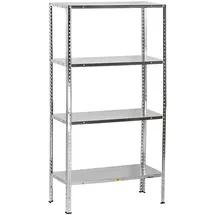 DEMA Lagerregal Metall 145x75x30 cm Silber