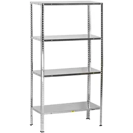 DEMA Lagerregal Metall 145x75x30 cm Silber