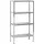 DEMA Lagerregal Metall 145x75x30 cm Silber