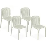 konsimo® KONSIMO Gartenstuhl 52 x 53 x 82,5 cm beige 4 St.