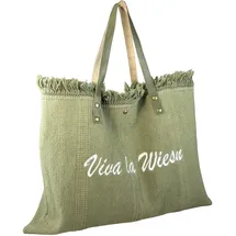 Allgäu Rebell Viva la Wiesn Schultertasche Baumwolle Grün