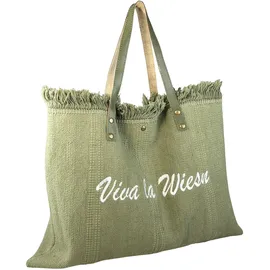 Allgäu Rebell Viva la Wiesn Schultertasche Baumwolle Grün
