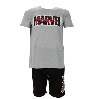 Marvel Pyjama für Herren mit kurzen Ärmeln und Shorts Shortama Schlafanzug M