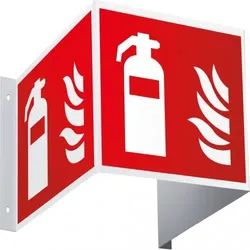 Dreifke® Brandschutzzeichen Feuerlöscher, 3D-Optik, ASR/ISO, Kunststoff, 200x200mm