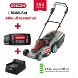 Oregon Akku-Rasenmäher LM300 - A6 Akkumäher 36 V  4,0 Ah Akku + Ladegerät 581684